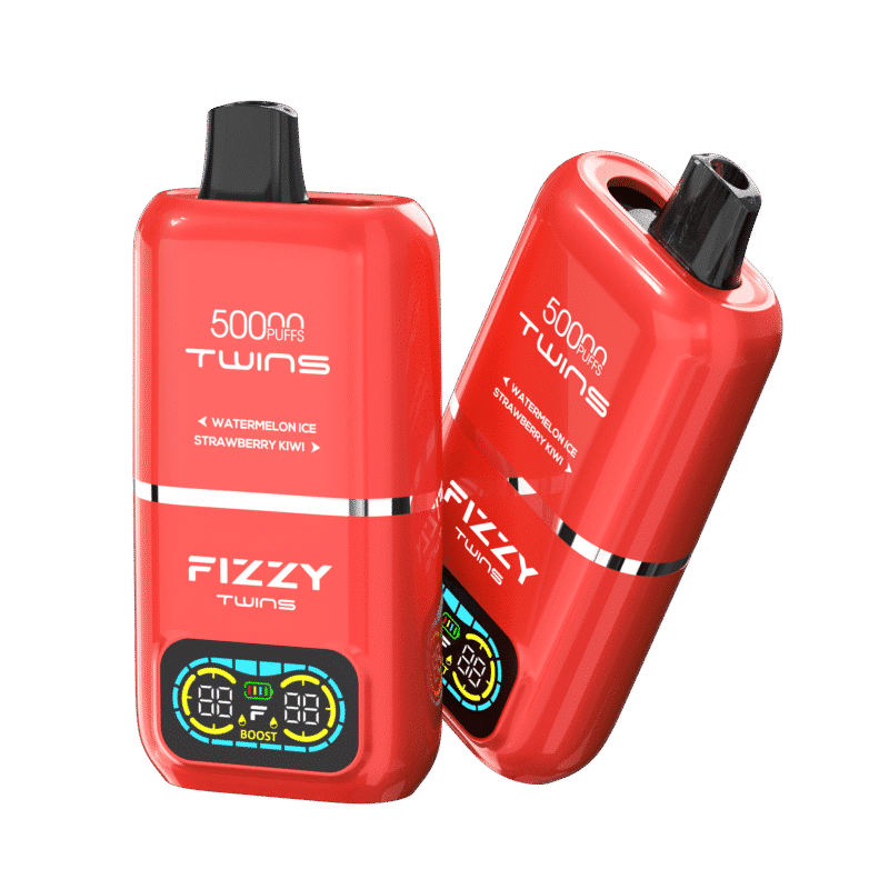 Fizzy Twins vape, watermelon and strawberry flavors.