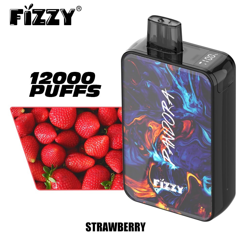 13 Fizzy vape with strawberry flavor, 12000 puffs.