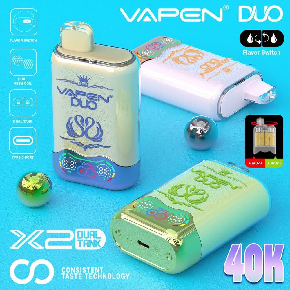 2025-VAPEN-DUO-Twins-40000-Puffs-Disposable-Vape-40K-Puff-2-x-20000-Flavors-in-1-Dual-Pod-Mesh-Coil-Smart-Display-Screen-EU-Warehouse-Vapsolo-30000.jpg Vape devices with dual tank and flavor switch.