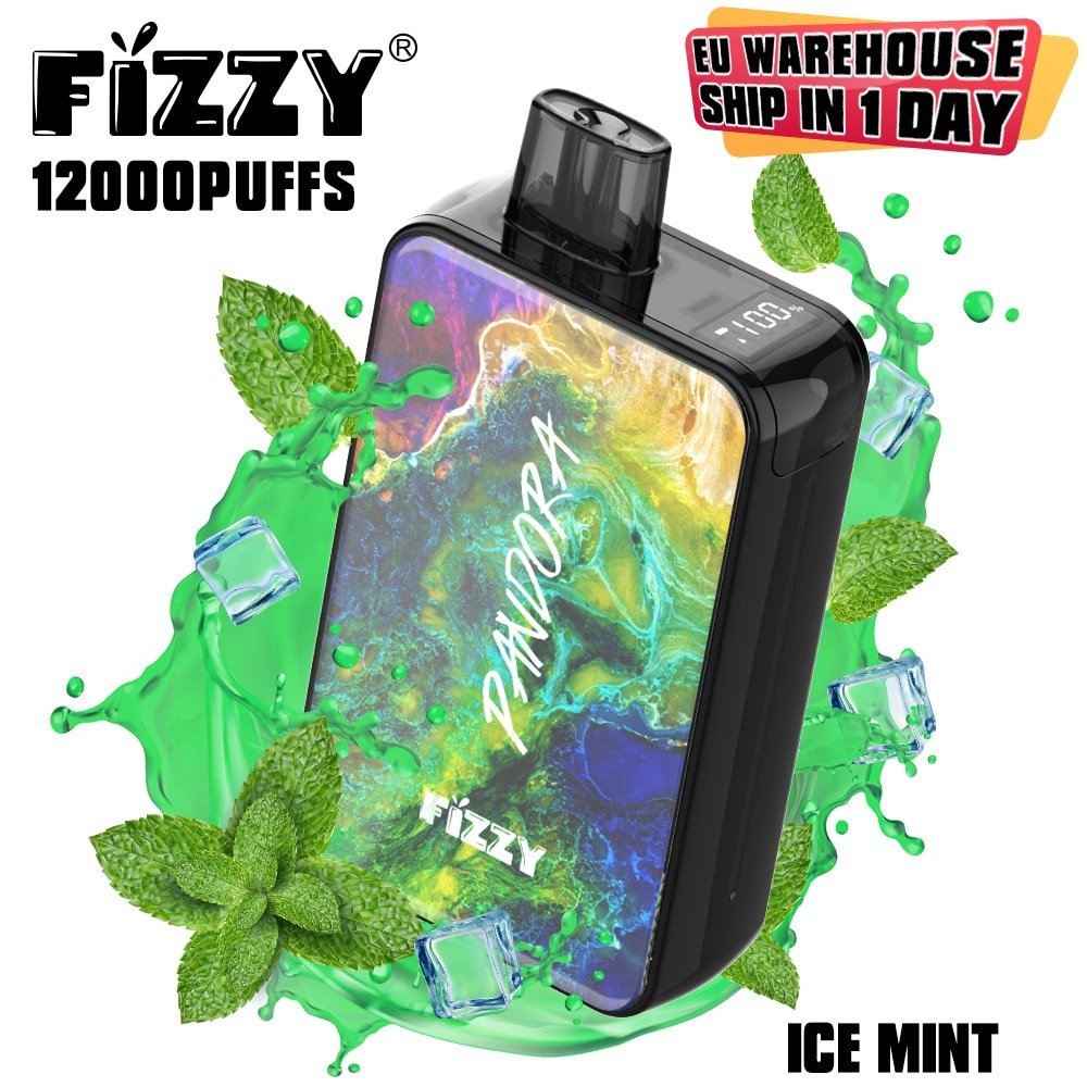 25 Fizzy Pandora vape, 12000 puffs, ice mint flavor