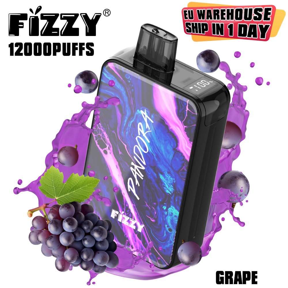 30 Fizzy vape with grape flavor, 12000 puffs.