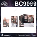 Bang Box vape, 9000 puffs, nicotine warning.