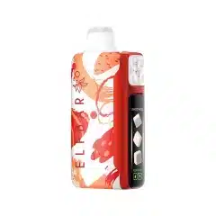 Colorful beverage carton with floral design.