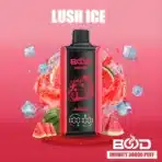 Lush Ice vape with watermelon and ice cubes design.