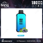 Bang Box vape, blueberry ice flavor.
