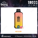 Bang Box vape device, peach flavored, 18000 puffs.