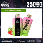 Bang vape, strawberry kiwi flavor, 2500 puffs.