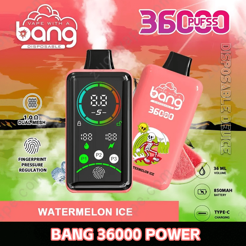Bang 36000 Power Bang 36000 puff watermelon ice vape device