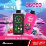 Blueberry Raspberry Vape 36000 puffs, futuristic design.