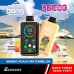 Bang disposable vape, mango peach watermelon flavor.