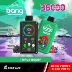 Bang disposable vape, Triple Berry, 36000 puffs.