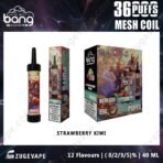 Bang vape, strawberry kiwi, disposable, 36 puffs, 40ml
