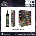 Bang vape strawberry mango 36 puffs packaging