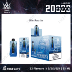 Blue Razz Ice vape packaging, 20000 puffs.