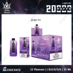 Grape Ice disposable vape, 20000 puffs, purple design.