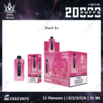 Peach Ice disposable vape, 20000 puffs, 12 flavors.