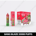 Bang Blaze vape package and device with warning label