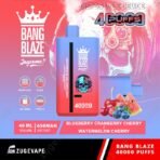 Bang Blaze vape, 40,000 puffs, fruit flavors.