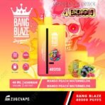 Bang Blaze disposable vape, mango peach flavor.