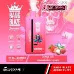 Bang Blaze disposable vape with 40000 puffs, lychee flavor.