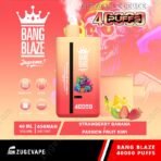 Bang Blaze vape, 40000 puffs, fruity flavors.