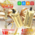Disposable e-shisha with 12 flavors, 42000 puffs.