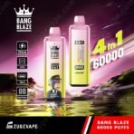 Bang Blaze vape, 60000 puffs, four flavors.
