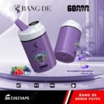 Purple vape device with 60000 puffs capacity.