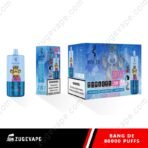 Bang De vape flavors packaging with monkey design.