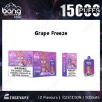 Bang vape Grape Freeze flavor packaging.