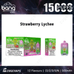 Bang vape Strawberry Lychee flavor, 1500 puffs, 500mAh