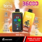Bang disposable vape device, Red Bull flavor, 36000 puffs.