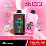 Strawberry ice vape, 36000 puffs, dual oil tank.