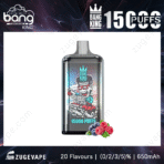 Bang King vape, 15000 puffs, berry flavor.