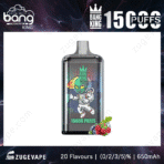 Bang King vape, 15000 puffs, berry flavor.