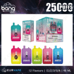 Bang King vape packaging with various colorful designs.