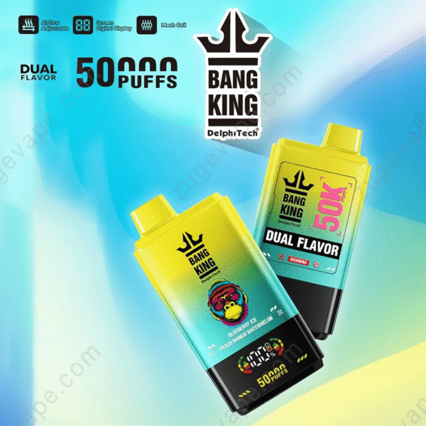 Bang King vape, dual flavor, 50,000 puffs.