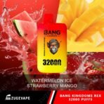 Bang vape 32000 puffs watermelon strawberry flavor.