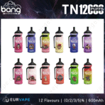 Various Bang vape flavors, TN1200 model.