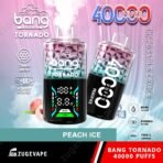 Bang Tornado 40000 puffs vape, peach ice flavor.