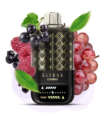 Elfbar vape with mixed berries and leaves