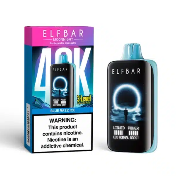 Elf Bar Blue Razz Ice vape packaging
