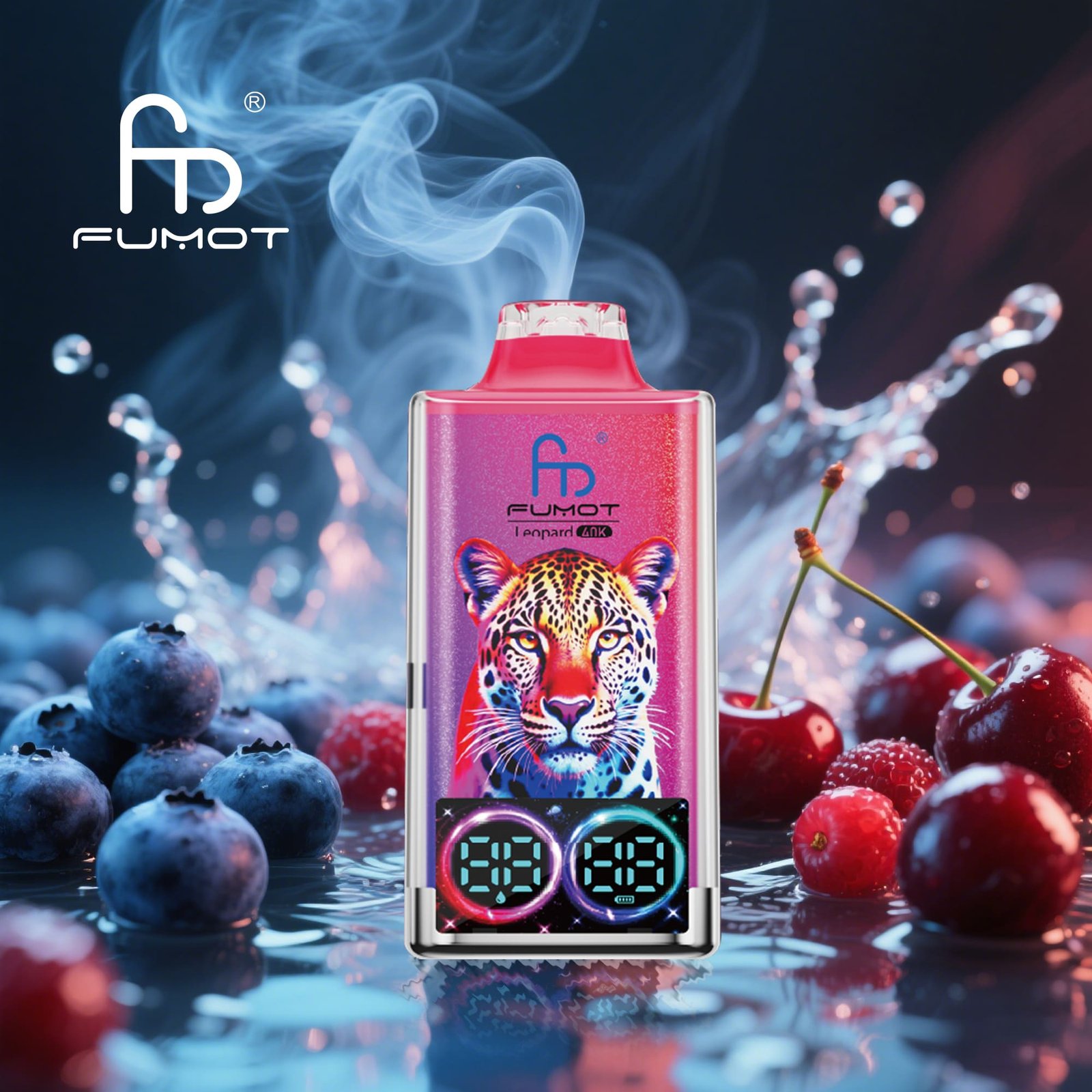 Blueberry-cherry-cranberry.jpg Colorful leopard-themed vape with fruits and smoke
