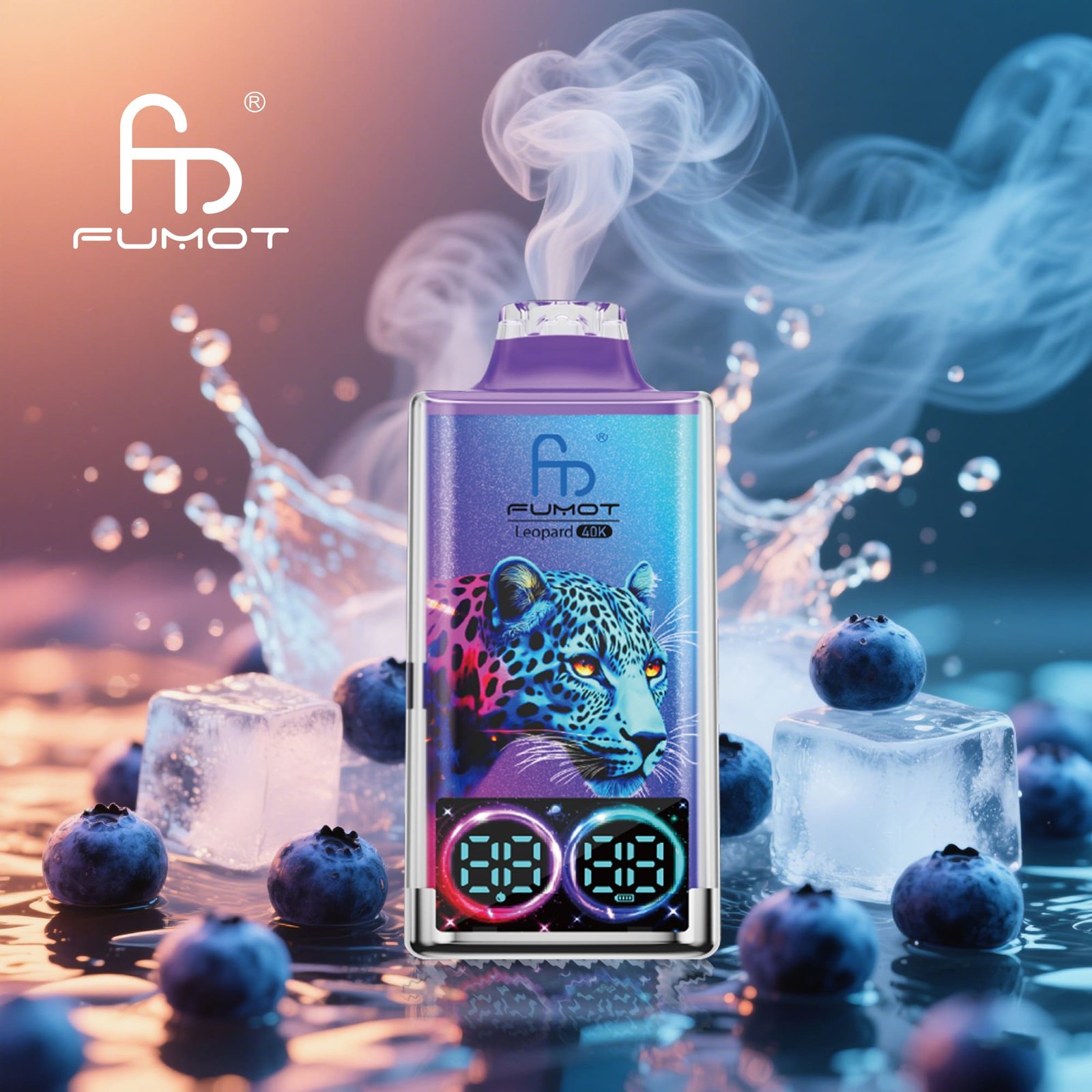 Blueberry-on-ice.jpg Colorful vape device with leopard imagery and blueberries.