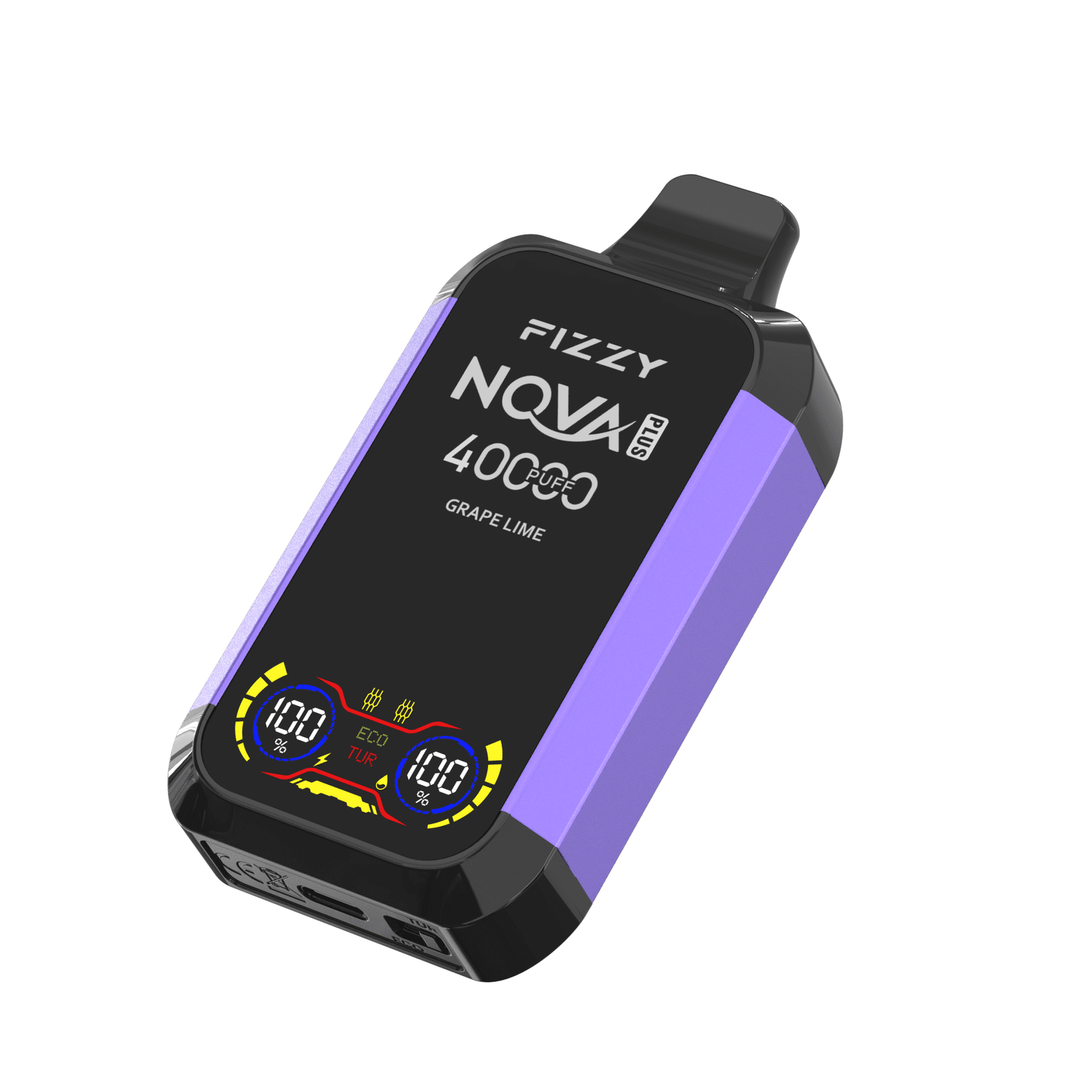 CS24-.397 Fizzy Nova Plus vape device, grape lime flavor.