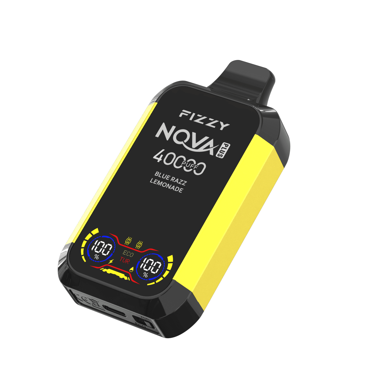 CS24-.398 Fizzy NOVA Plus vape device, Blue Razz Lemonade flavor.