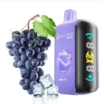 Grape ice vape with fresh grapes and ice cubes.