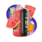 Watermelon vape with gummy bears and fruity design.