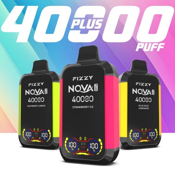 Fizzy Nova Plus vape with 4000 puffs selection.