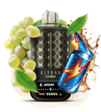 Elfbar vape with grape and energy drink flavor